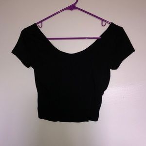 Black crop top